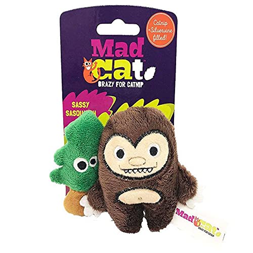 Pawsncollars Mad Cat Sassy Sasquatch Catnip & Silvervine Cat Toy  2 Pack