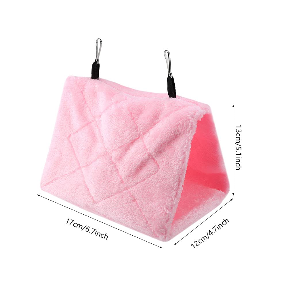 Hffheer Plush Bird Hammock Warm Bird Nest Hanging Pet Bird Cage Cave Swing Parrot Tents Bed For Parakeet Cockatiel Lovebird Budg