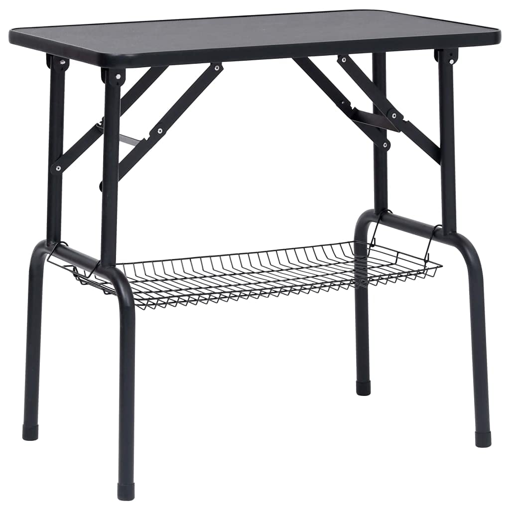 vidaXL Adjustable Pet Grooming Table with Loop - Large Non-Slip Tabletop, Solid Steel Construction, Foldable Design for Easy Storage, Suitable for All Dog Sizes