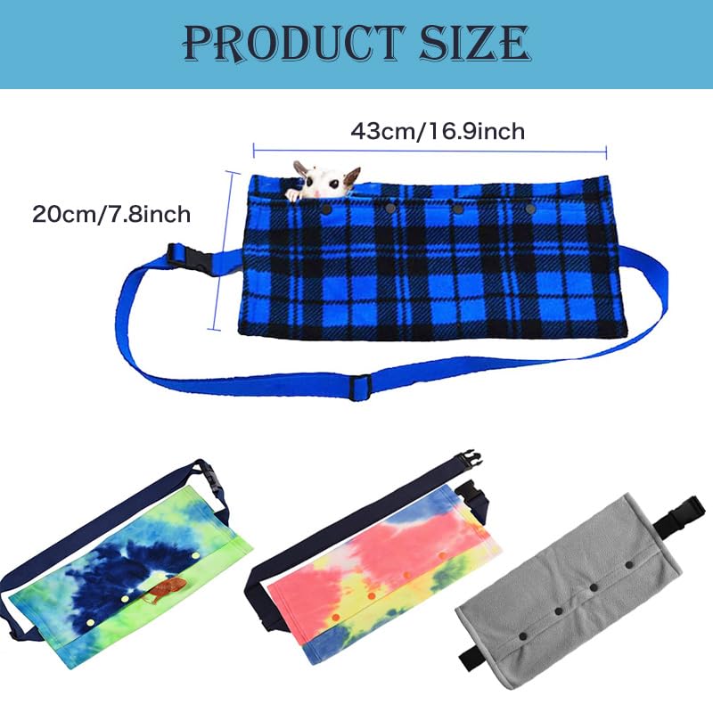 Small Animal Sling Carrier,Small Animal Bag For Bearded Dragons Lizards And Reptile With Adjustable Strap Tow Rope 3 Sizes Pack