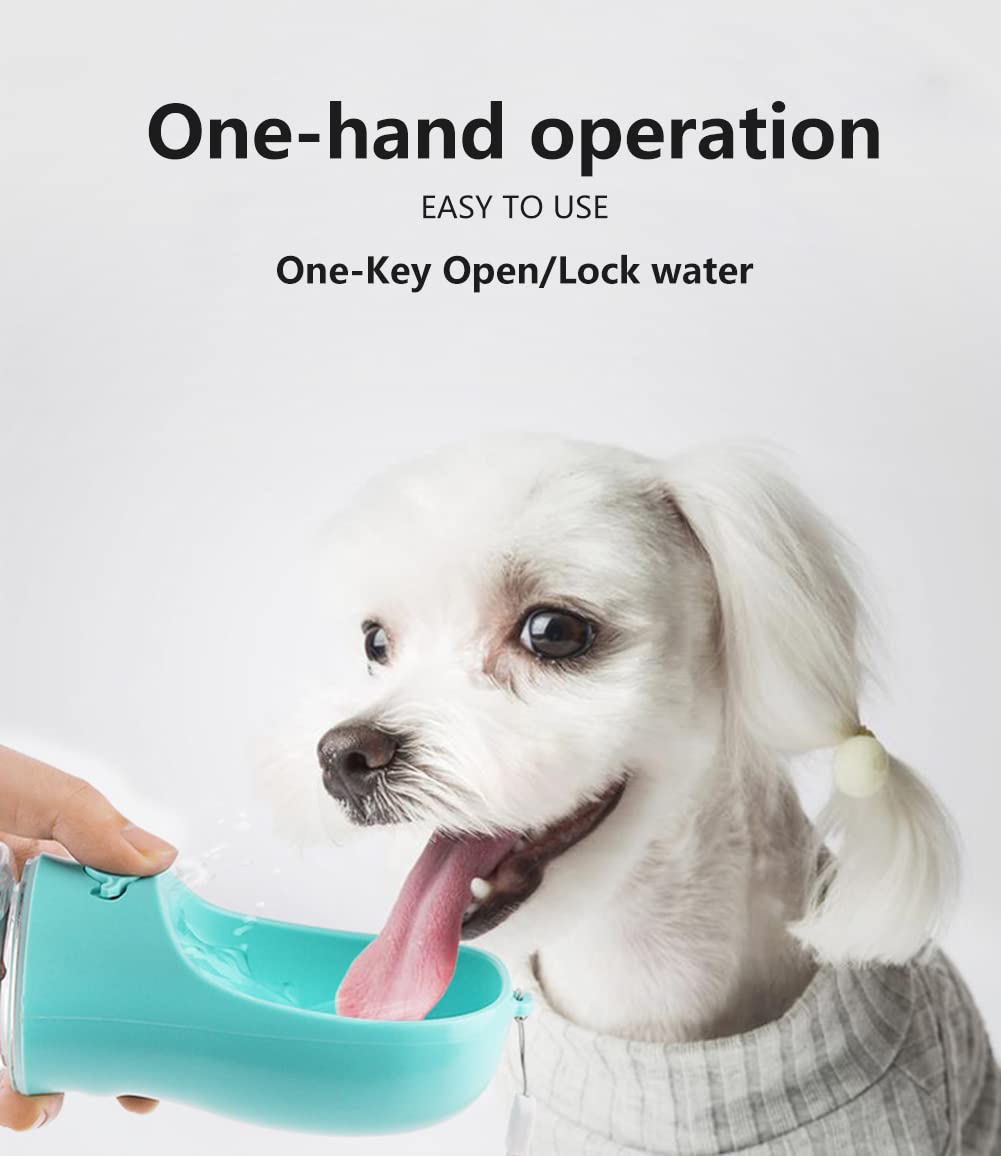 Kalimdor Dog Water Bottle, Leak Proof Portable Puppy Water Dispenser with Drinking Feeder for Pets Outdoor Walking, Hiking, Trav