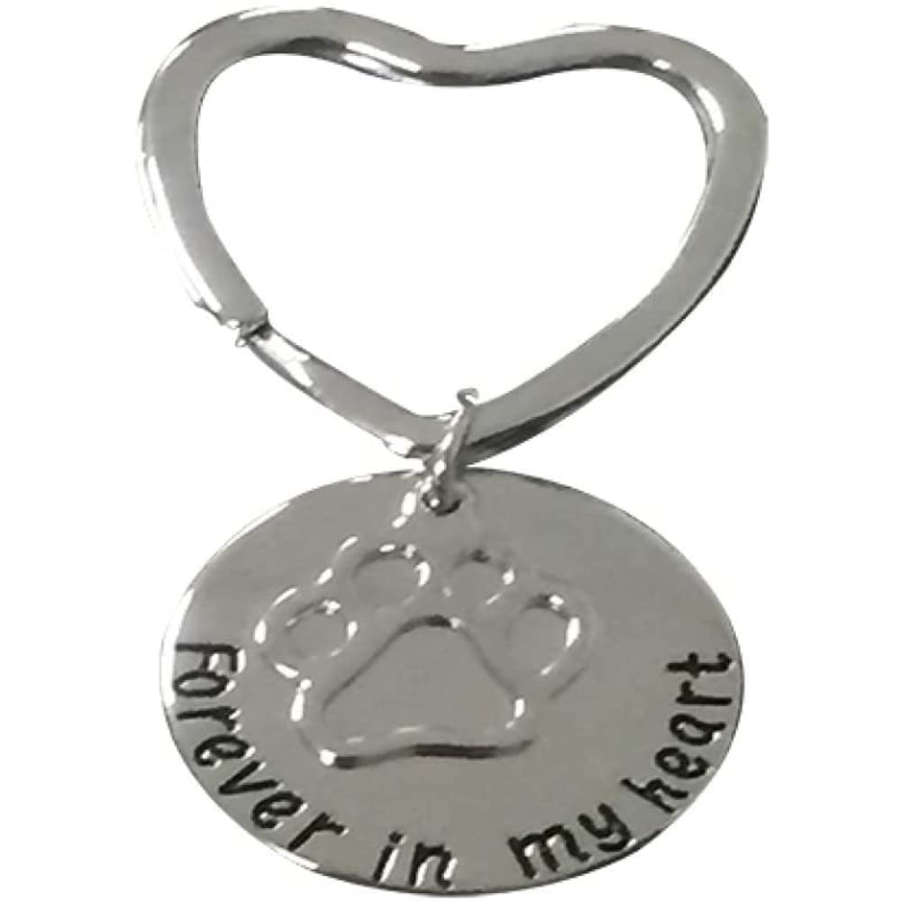 Infinity Collection Pet Memorial Jewelry | Charm Paw Print Keychain | Forever In My Heart | Best Gift For Pet Lover And Pet Owner | Dog Memorial Keychain