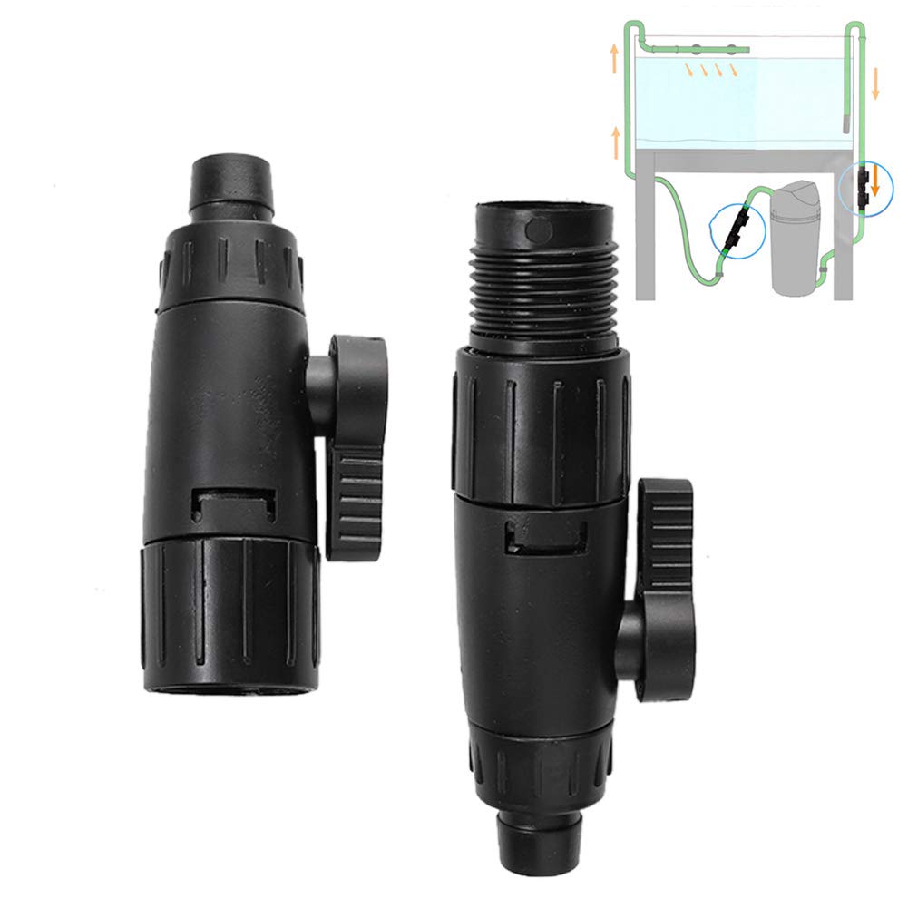 Tnfeeon Aquarium Hose Valve, Fish Hose Pipe Quick Release Connector Adapter Aquarium Filter Connector(12Mm/0.5Inch)