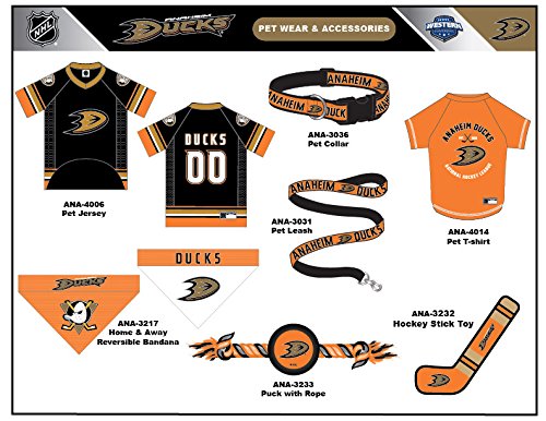 NHL Anaheim Ducks Tee Shirt for Dogs & Cats, Small. - Are You A Hockey Fan? Let Your Pet Be An NHL Fan Too!