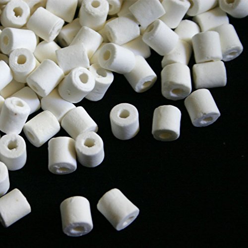 AQUACITY Premier Bulk Bio Ceramic Rings Filter Media for Aquarium Koi Fish Pond Reef Filter (5 Lbs)