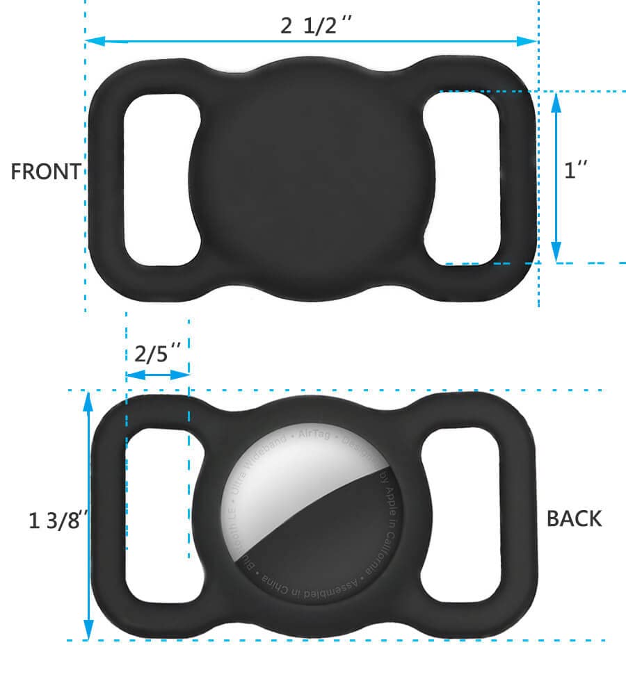 Swincho Airtag Dog Collar Holder(2 Pack) For Apple Airtag Dog Collar Silicone Anti-Lost Air Tag Holder Case Compatible With Air Tag Cat/Dog Collars (Yellow&Black)