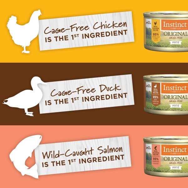 Instinct Original Grain Free Recipe Variety Pack Natural Wet Canned Cat Food by Natures Variety, 3 Ounce (Pack of 12)