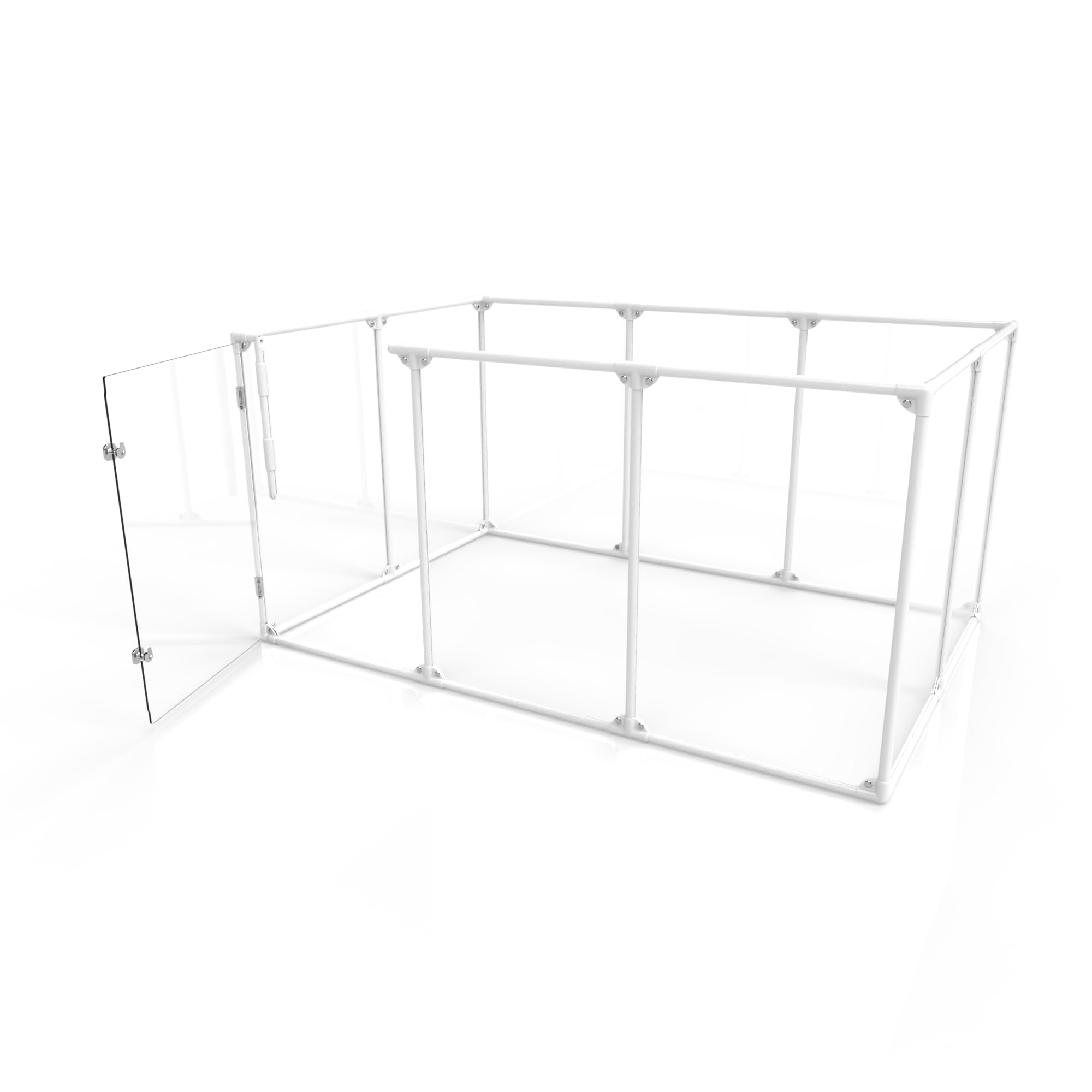 Clearly Loved Pets 36 Tall Large Lucidium Pet Pen, White