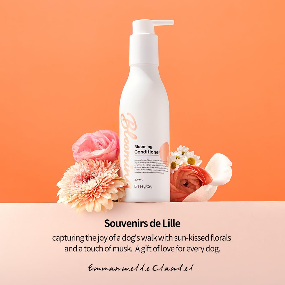 Breezytail Blooming Dog Leave-In Conditioner, Loved By Top Korean Groomers, Adds Volume And Shine - Easy Breezy, Signature Bloom