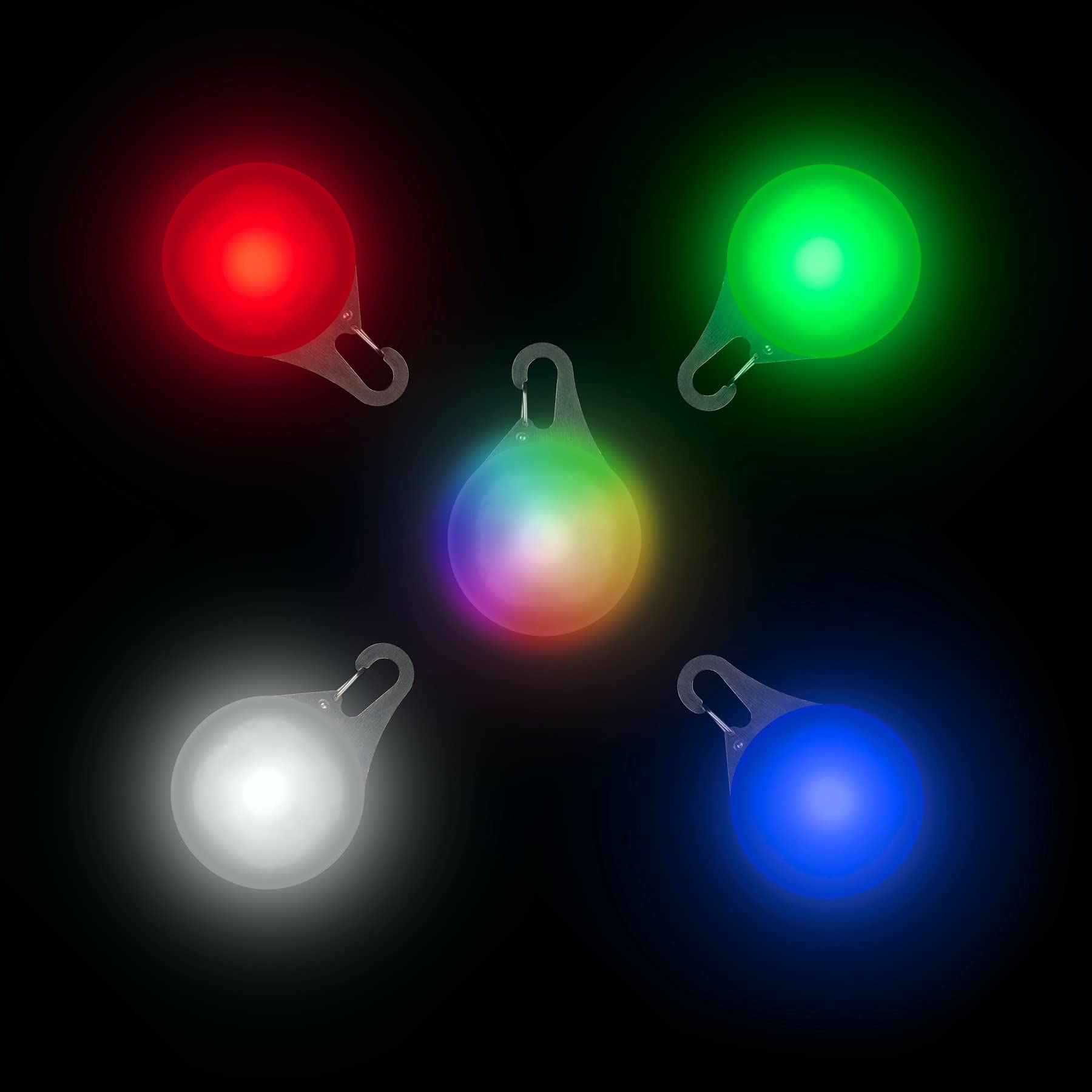 Nite Ize Spotlit Xl Rechargeable Collar Light - Carabiner Keychain Clip With Led Light - Clip Color-Changing Light For Dog Collars - Disc-O Select