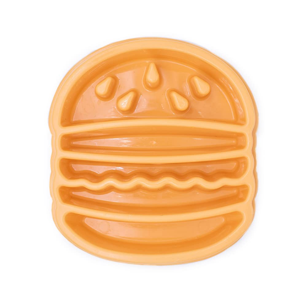 ZippyPaws - Happy Bowl - Slow Feeder Dog Bowl - Up to 10x Slower Eating - Dishwasher Safe, Non Slip - Burger