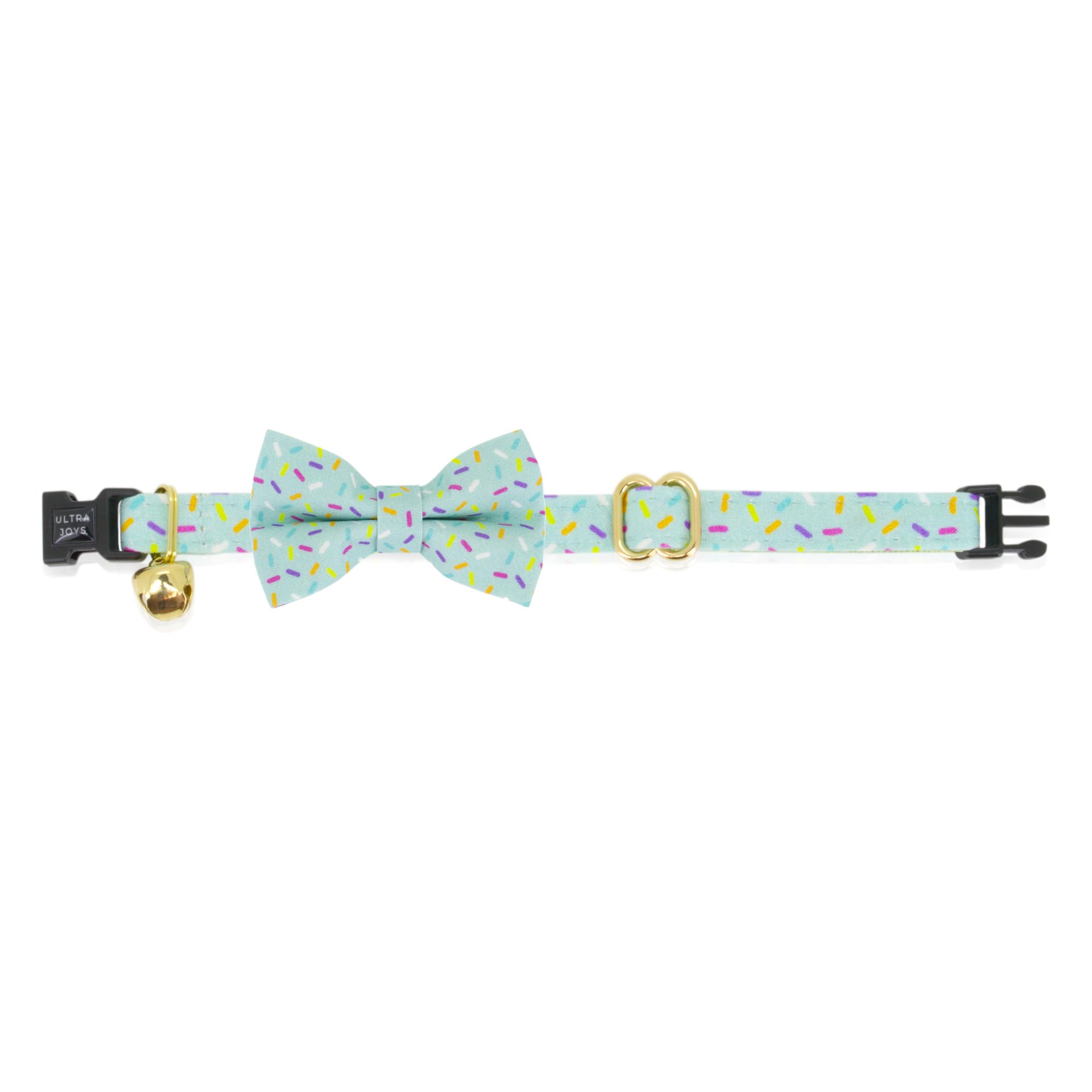 Ultra Joys Breakaway Cat Collar With Bells - Boy & Girl Kitten Collars - Bandana And Bowtie Large