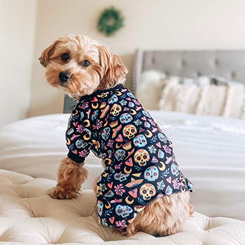 Cutebone Halloween Dog Pajamas Coco Skulls Dog Apparel Dog Jumpsuit Pet Clothes Pajamas P73Xxl