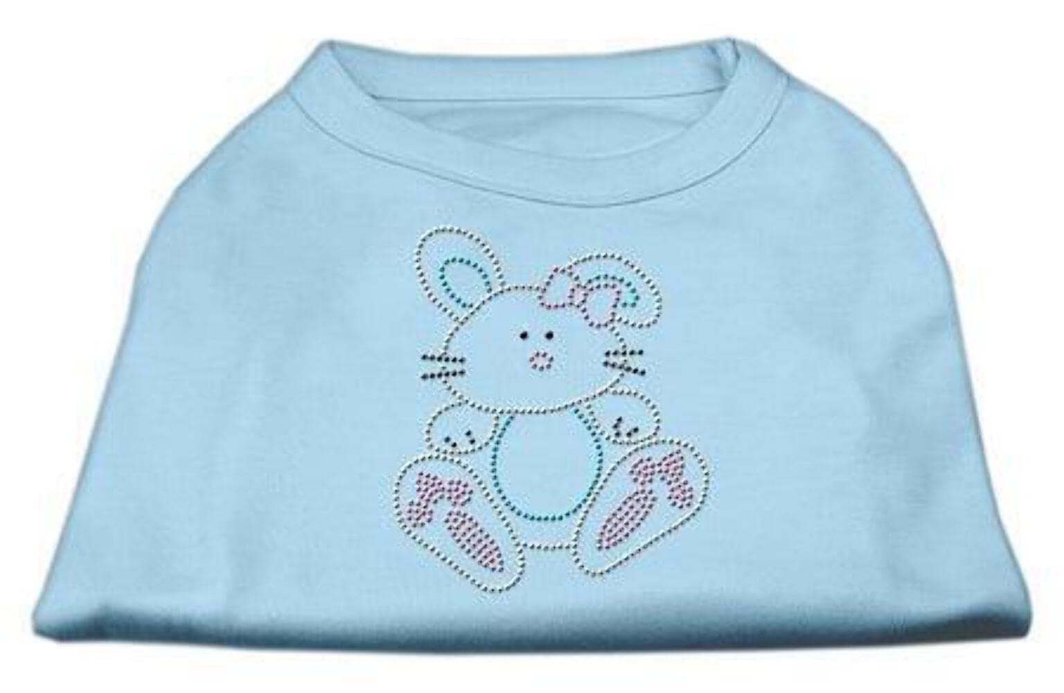 Mirage Pet Products Bunny Rhinestone Dog Shirt, Small, Light Pink