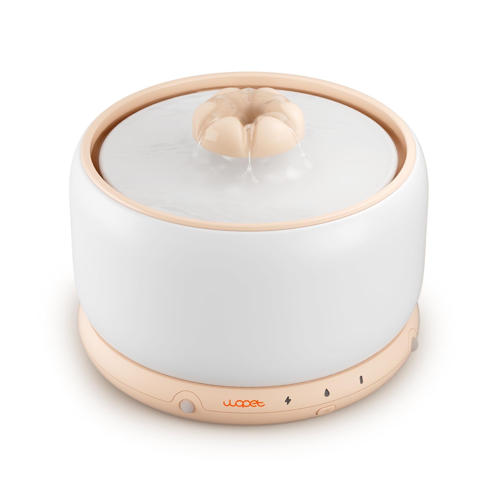 Wopet Wireless Ceramic Cat Water Fountain, 3L/101Oz Stylish Pet Water Fountain, 5000 Mah Battery Operated Cat Fountain For Cats 