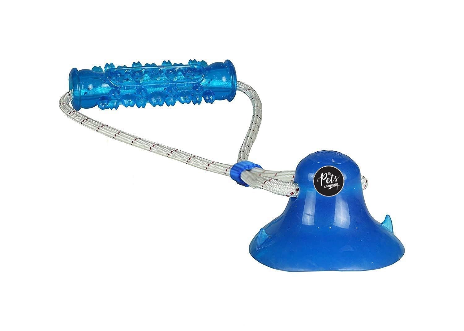 The Pets Company Interactive Rubber Suction Cup Bite & Pull Teething Toy | Tug Toy For Small & Medium Dogs