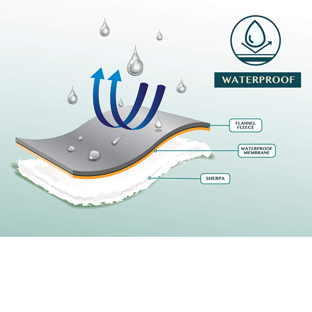 PAVILIA Waterproof Blanket for Couch, Sofa | Waterproof Dog Blanket for Large Dog, Puppy, Cat | Pet Blanket Protector | Plush So