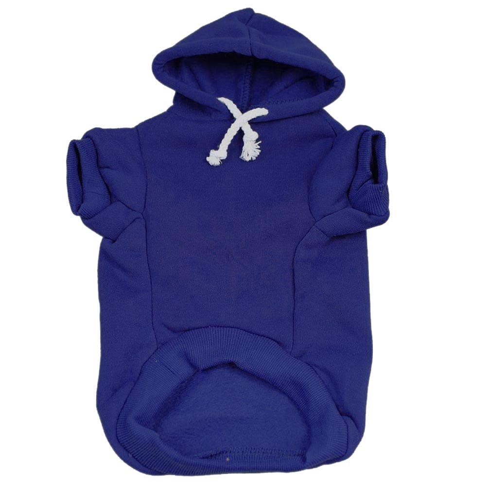 Big Sister Heart Paw Baby Announcement Dog Hoodie Fleece Lined Pullover Sweatshirt With Leash Hole (Royal Blue, 3X-Large 86)