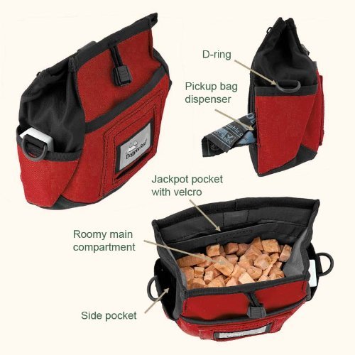 Doggone Good Rapid Rewards Deluxe Dog Training Bag with Belt, Black, Model 1