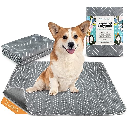 Nalalas Washable Pee Pads For Dogs - Dog Pads Washable Waterproof Dog Mat - Dog Pee Pads Washable Dog Potty Pad - Puppy Pee Pads
