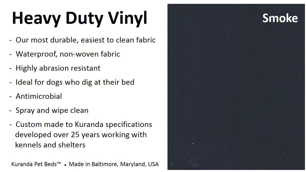 Kuranda Chewproof Crate Bed - Silver Aluminum - 30'' x 20'' - Vinyl - Smoke