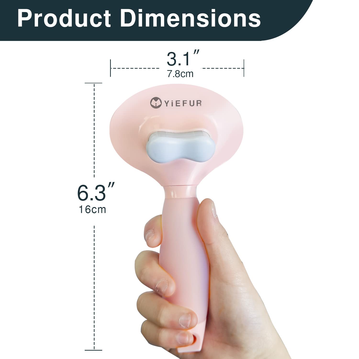 Cat Hair Brush, Soft Silicone Self Cleaning Brush For Short And Long Haired Cats, Pink Pet Grooming Comb, Cat Shedding Brushes