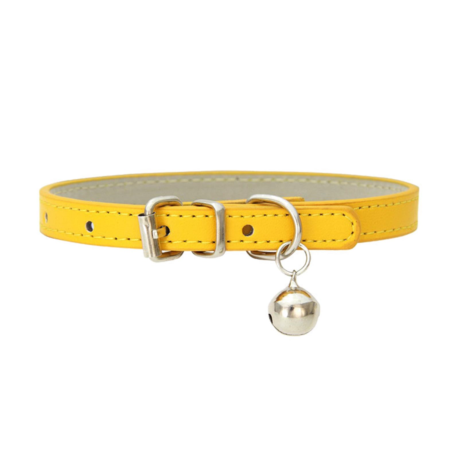 Aosora Cat Collar With Bells Cute For Boy Cats, Girl Cats Leather Cat Collars Accessories For Pet Collars Adjustable For Cat (Go