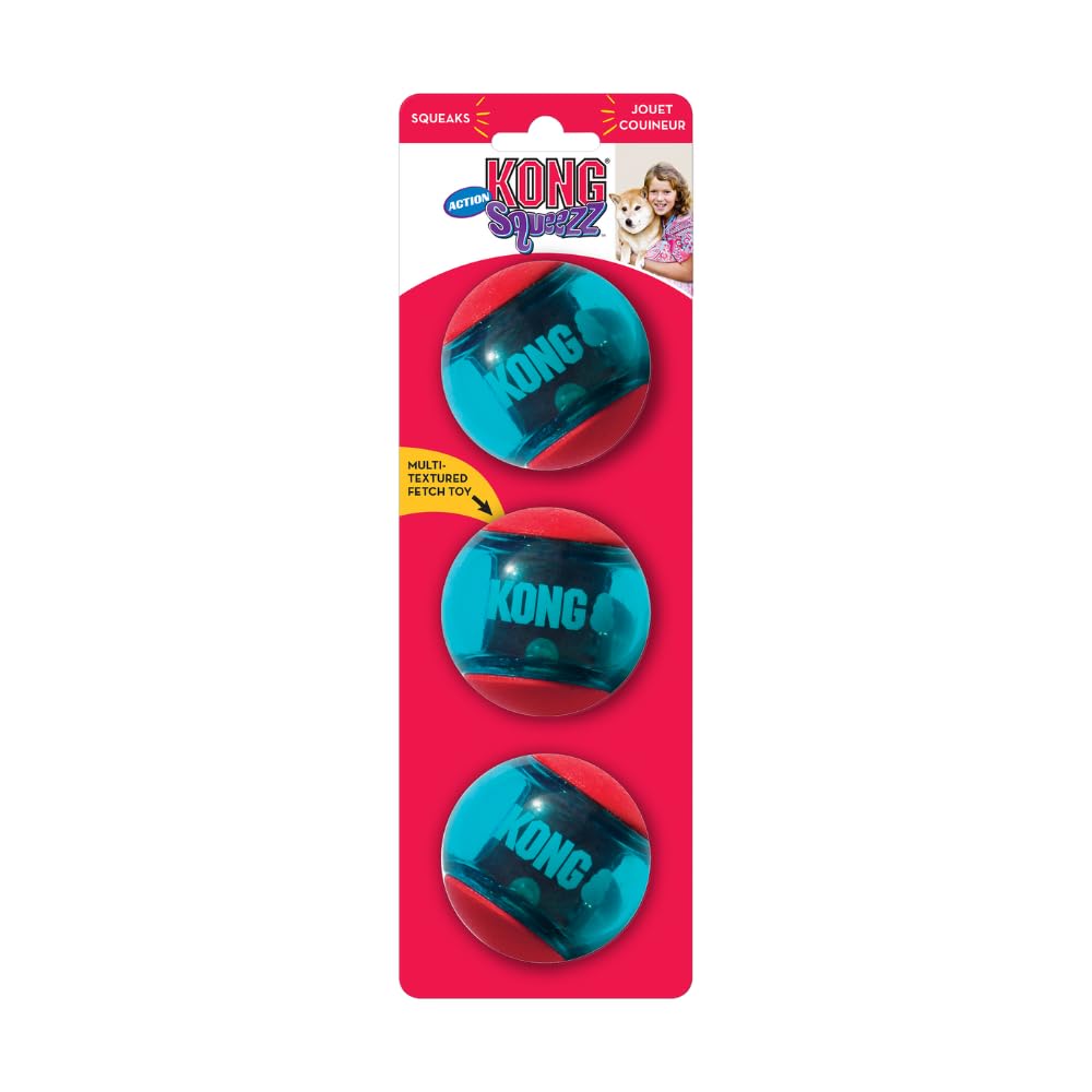 Kong Squeezz Action Ball Red Md