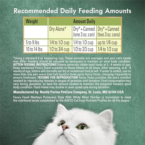 Purina Fancy Feast Medleys Primavera Style with White Meat Chicken and Accents of Tomato, Carrot and Spinach - 6.5 lb. Bag