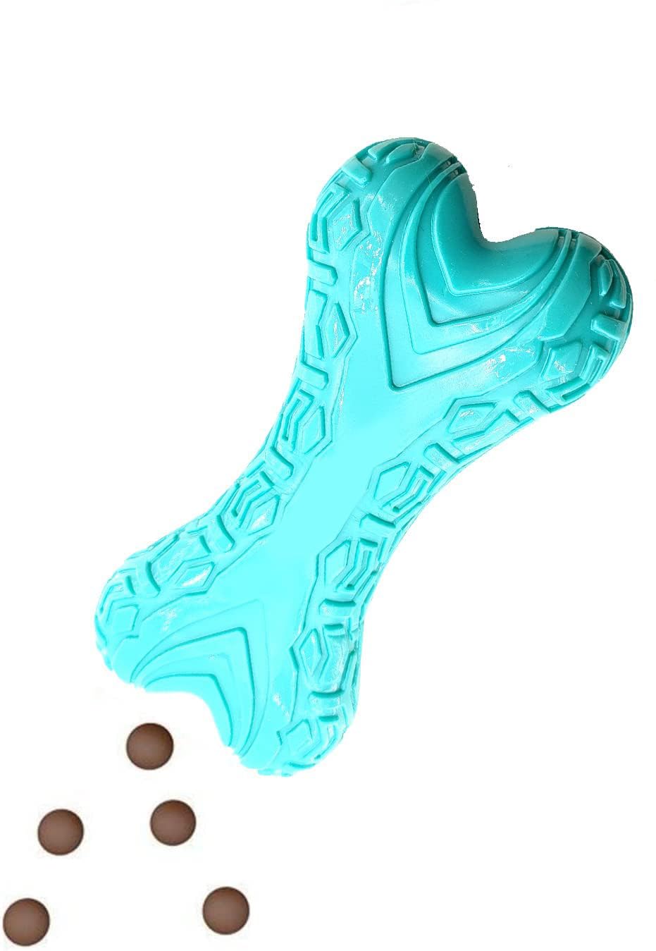 Madhabi BoneShaped Dog Treat Dispenser Toy  Durable Rubber Slow Feeder Chew Toy For Dogs & Cats | Interactive Food Puzzle For 