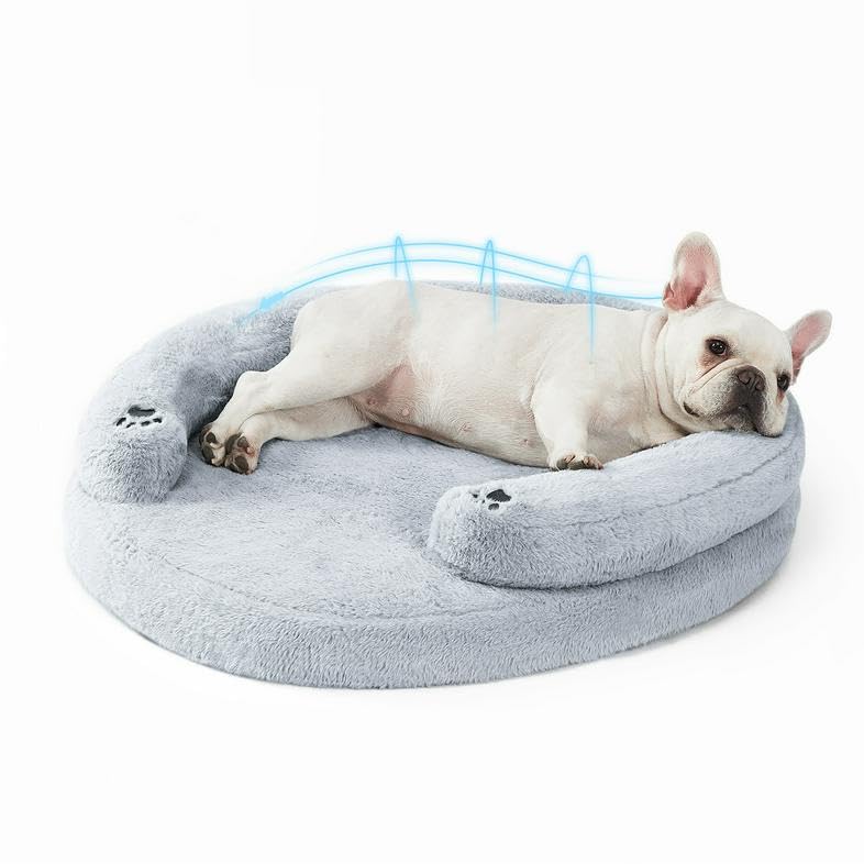 BurgeonNest Pet Soft CuddleNest Orthopedic Dog Bed Small Medium Size Dog, Waterproof Supportive Foam Cat Couch Bolster Pet Bed w
