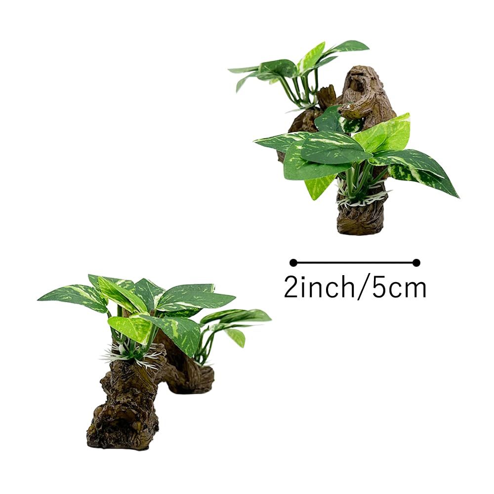 Smoothedo-Pets Fish Tank Decorations Aquarium Decor Ornaments Betta Silk Leaf pad Hammock Artifical Driftwood Cave Goldfish Bowl