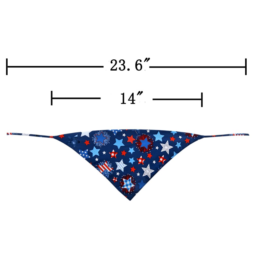 American Flag Dog Bandana 5Th Of July Pet Clothes Patriotic Reversible Triangle Bibs Scarf Accessories For Cats Animals