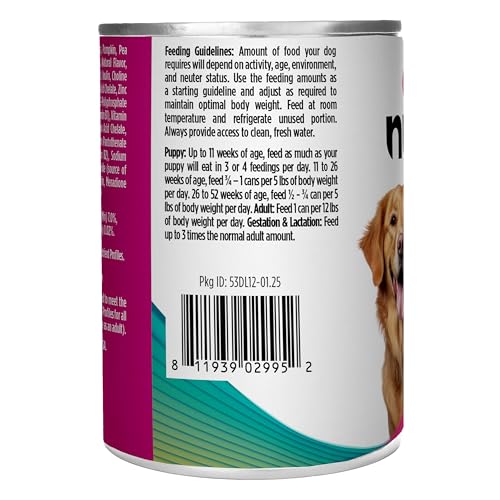 Nulo Land & Sea for Adult Dogs & Puppies Lamb & Herring Recipe in Broth 12 Ounce Cans, Pack of 5