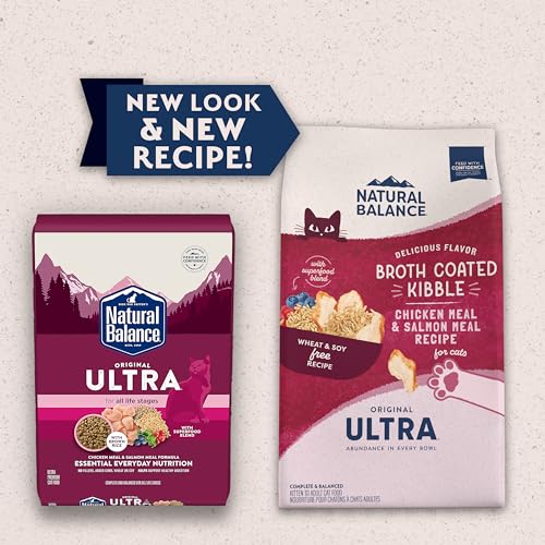 Natural Balance Original Ultra Dry Cat Food, Chicken Meal & Salmon Meal Recipe, Whole Body Health for Kittens to Adult Cats, 6 P