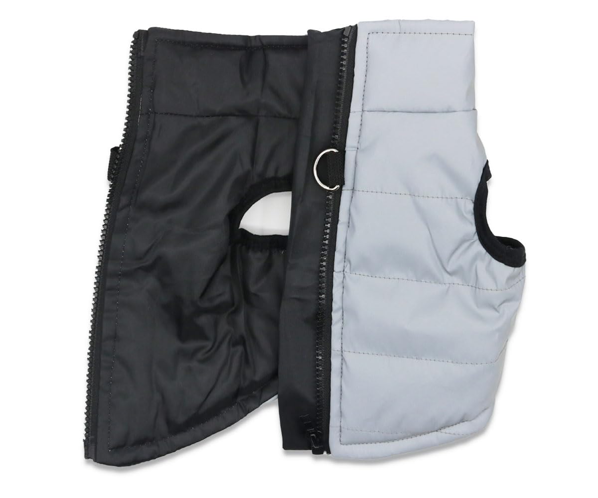 Small Dog Coats Warm Winter Pet Coat Dog Jackets Puppy Cold Weather Clothes For Dogs, Grey, Xs