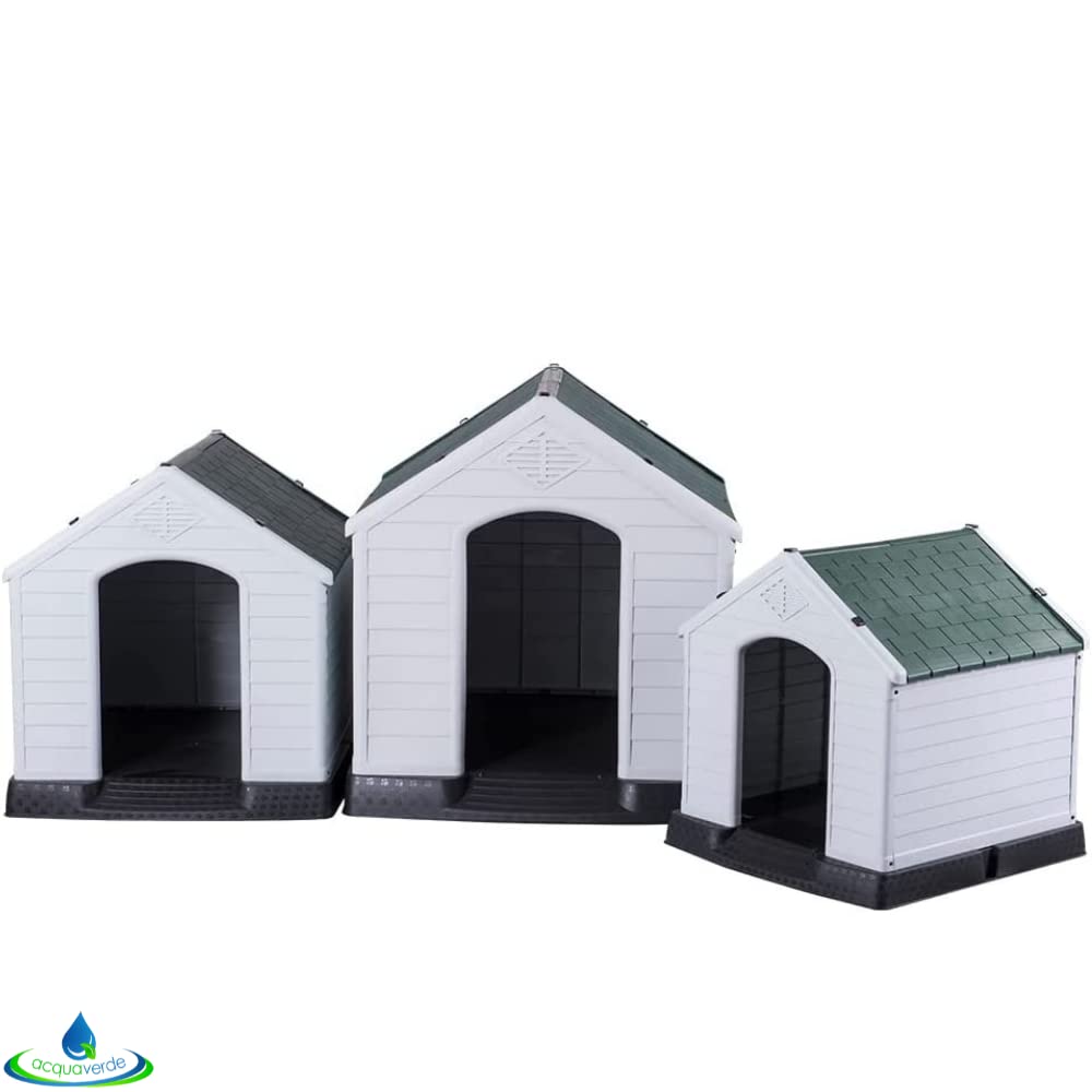 Acquaverde Maxi House For Large Dogs Made Of Pvc Resin For Outdoor Garden Cm 101X97X99