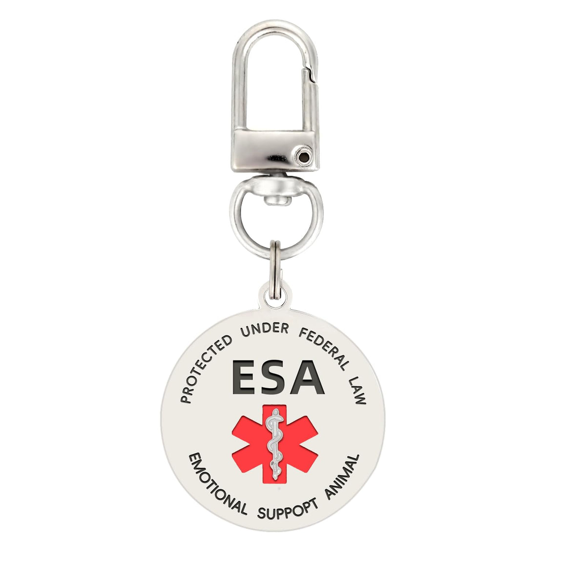 Mydeeryoo Esa Dog Id Tag Emotional Support Animal Easily Attach To Dog Collar, Harness (Medium-1.18 Inch)