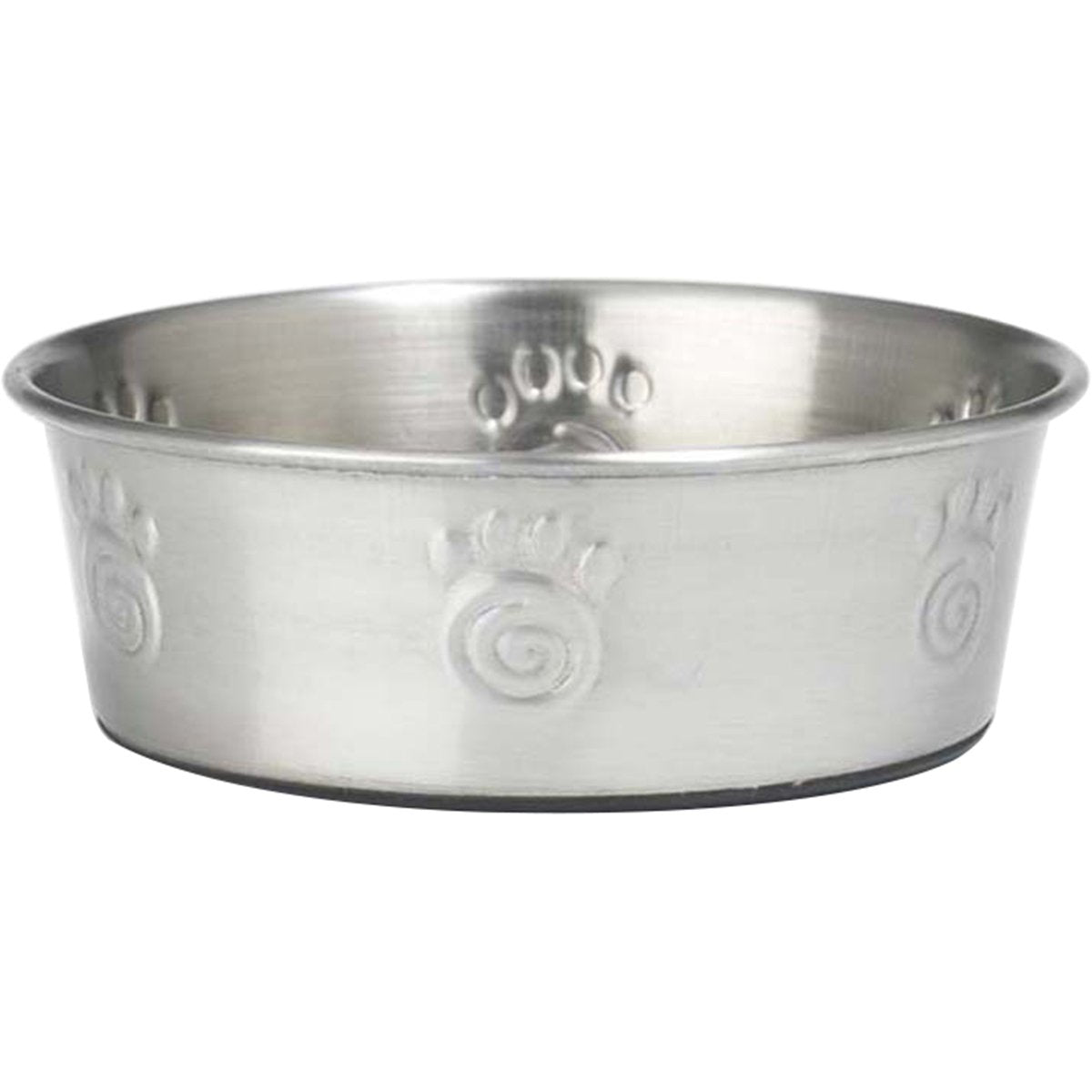 PetRageous 60047 Cayman Classic Non-Skid Stainless Steel Dishwasher Safe Bowl 2-Cup Capacity 5.25-Inch Diameter 2-Inch Tall for 