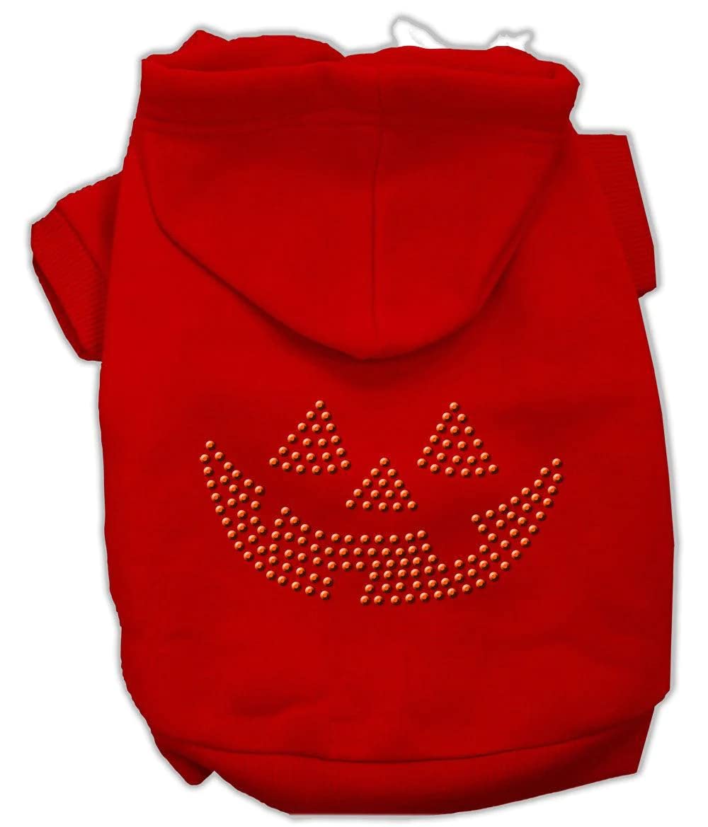 Halloween Pet Dog & Cat Hoodie Rhinestone, &quot;Jack O' Lantern&quot; Black 3XL (25-35 lbs.)