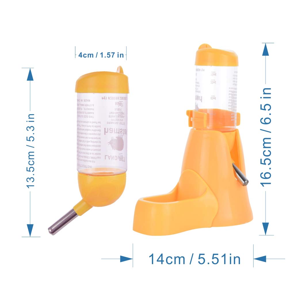 Guardians Hamster Water Bottle, Little Pet Automatic Drinking Bottle with Food Container Base Hut Hanging Water Feeding Bottles