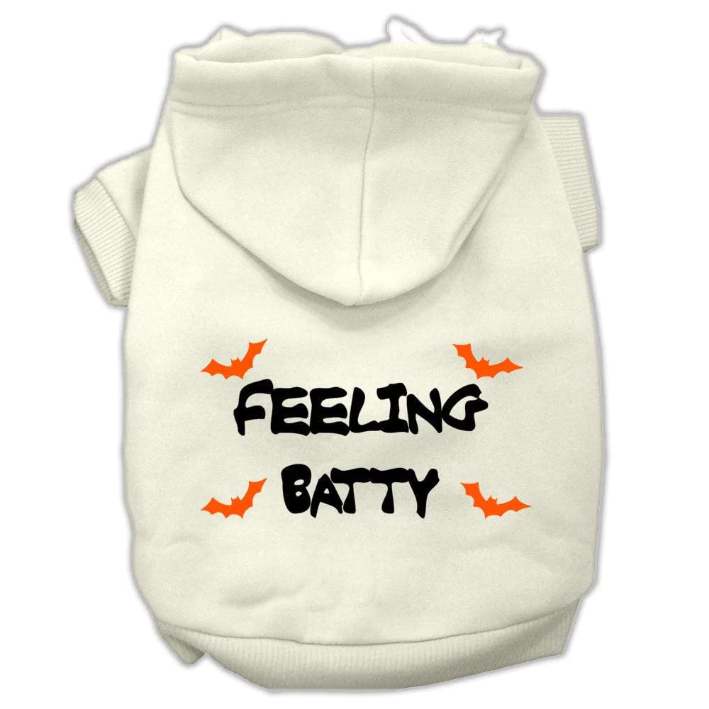 Mirage Pet Products Feeling Batty Screen Print Pet Hoodies, Small, Baby Blue