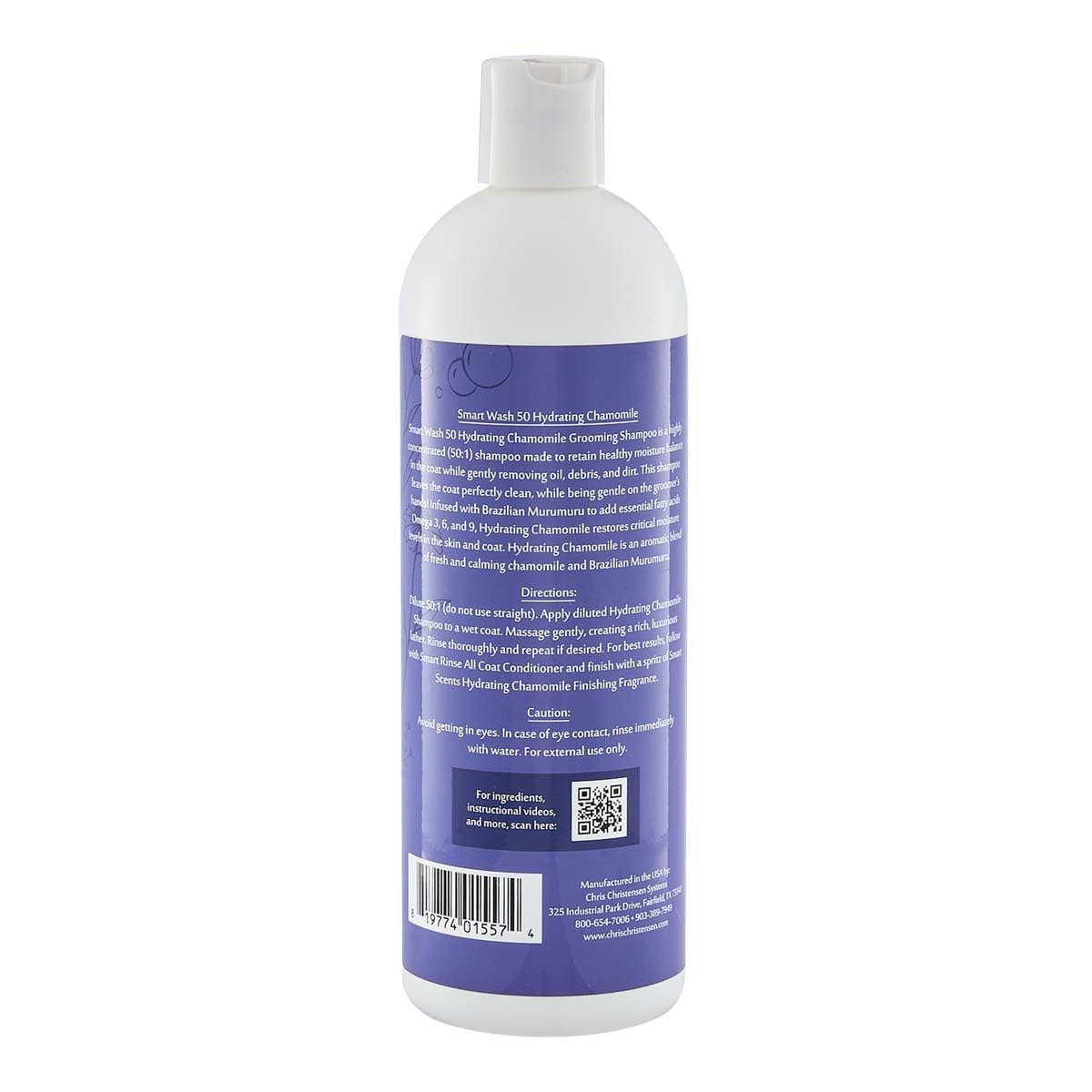 Chris Christensen Smartwash50 Hydrating Blend Ultra Concentrated Dog Shampoo, Makes Up to 50 Bottles, Groom Like A Professional,
