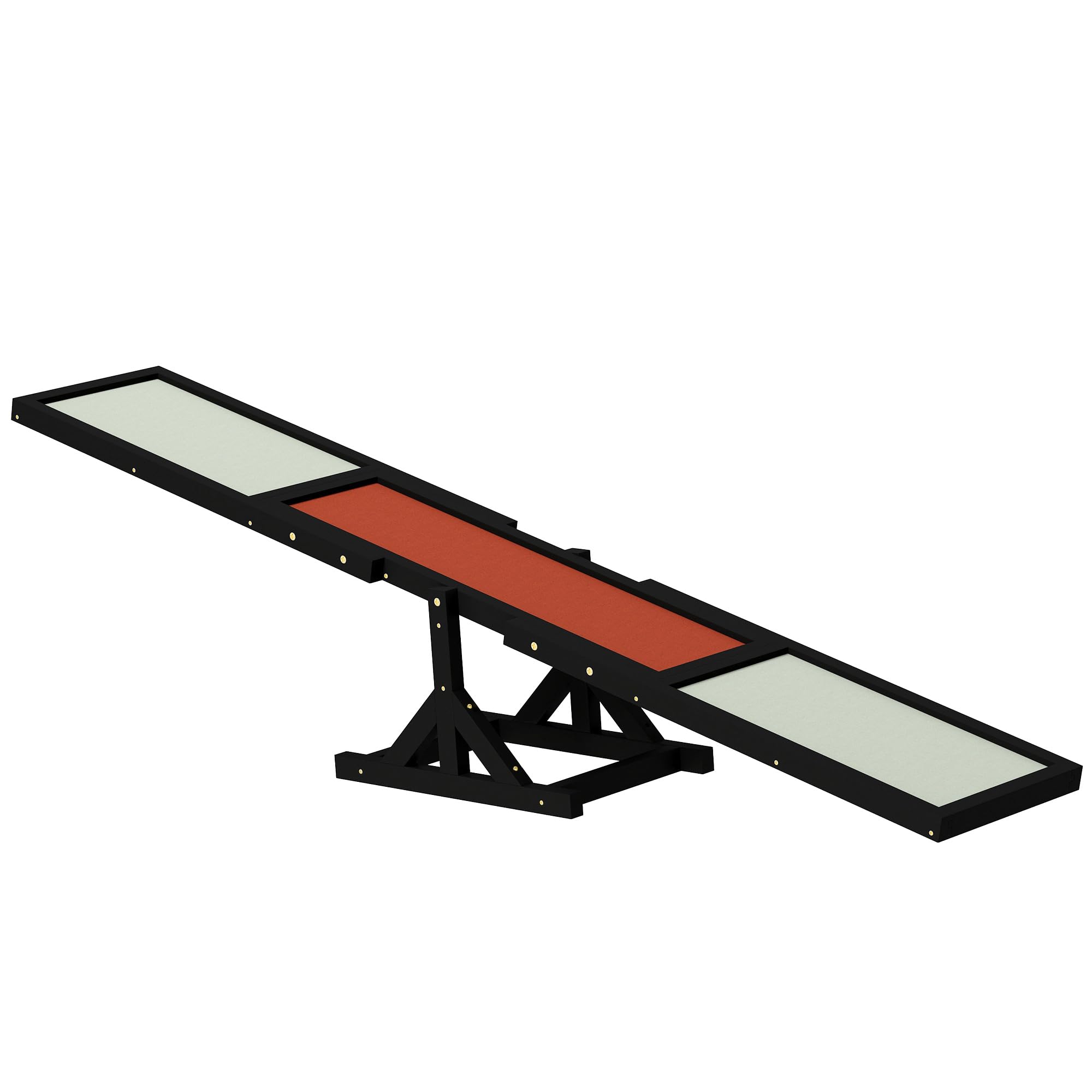 Pawhut Wooden Dog Agility Seesaw For Training And Exercise, Platform Equipment Run Game Toy, Weather Resistant Pet Supplies, 71'