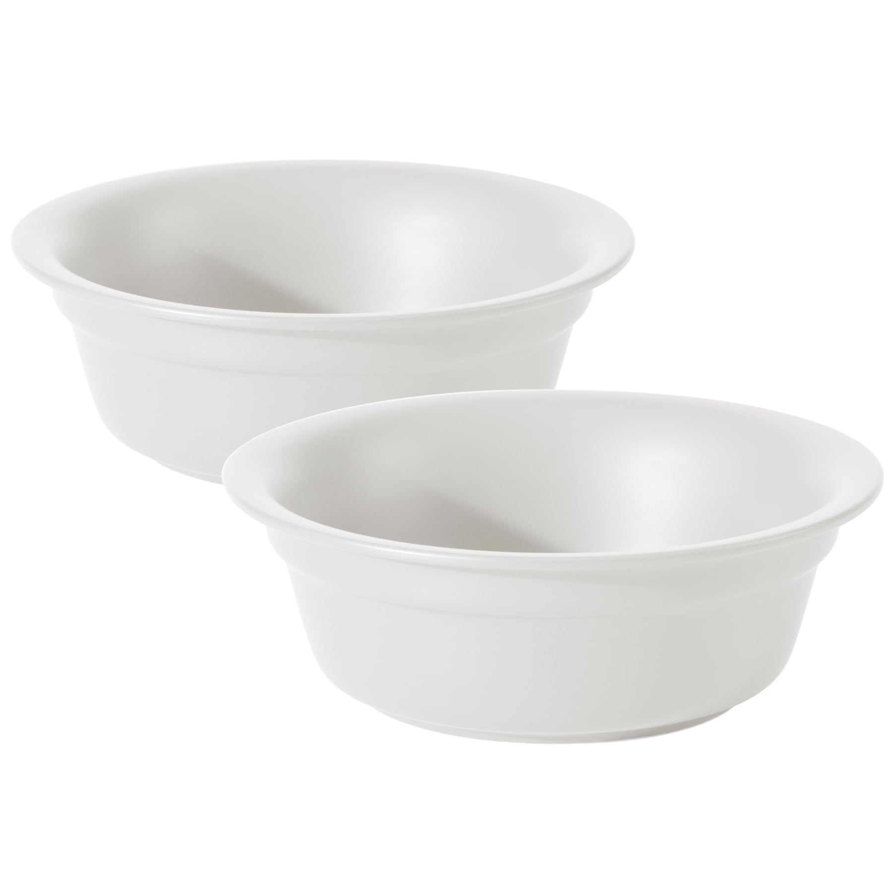 Havniva Ceramic 7.1inch Set of 2 Dog Bowls for Medium Dogs, 2pcs Basic 2.5 Cup Food or 24 oz Water Dishes for Replacement, Wide 