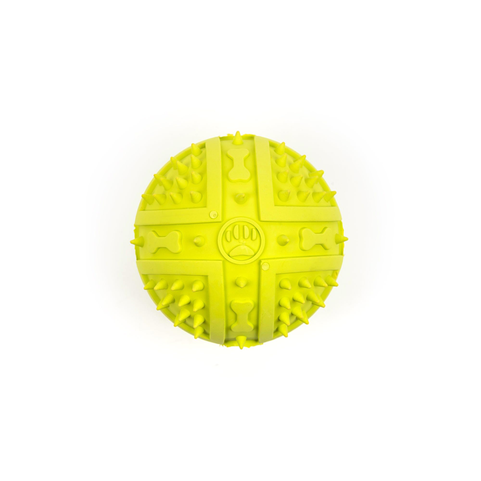 Heads Up For Tails TLC Textured Ball Squeaky Chew Dog Toy  Green