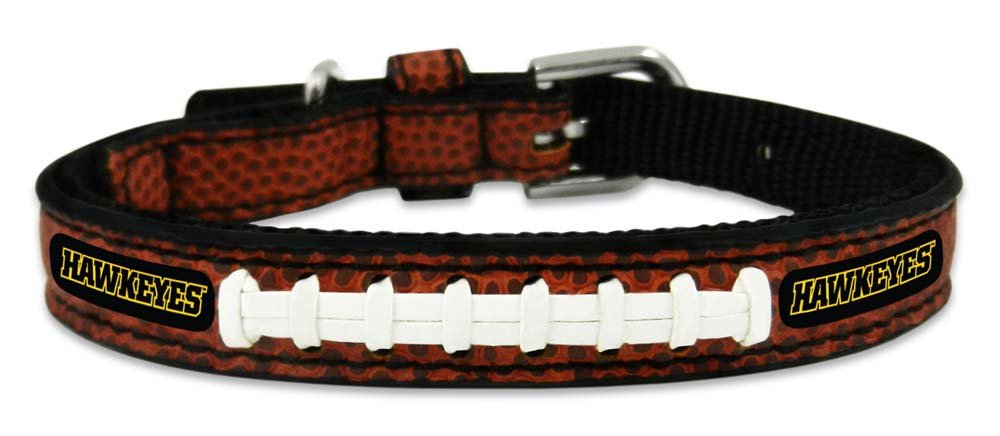 Ncaa Iowa Hawkeyes Classic Leather Football Collar, Toy