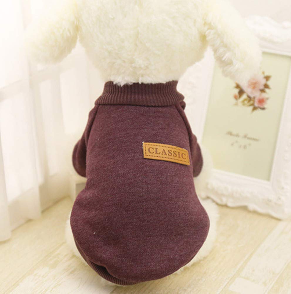 Idepet Pet Dog Classic Knitwear Sweater Soft Fleece Dog Coat Soft Thickening Warm Pup Dogs Shirt Winter Pet Dog Cat Clothes Pupp