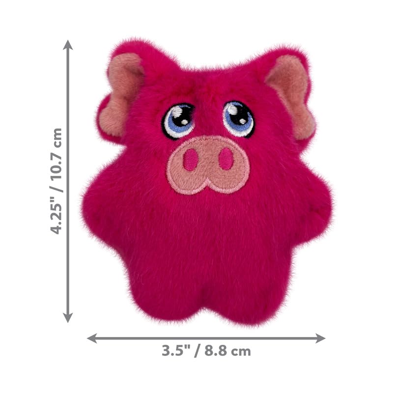 Kong Snuzzles Kiddos Mini Extra Small Dog Toy - Soft Plush Squeaky Toy For Small Dogs & Puppies (Frog/Pig Combo)