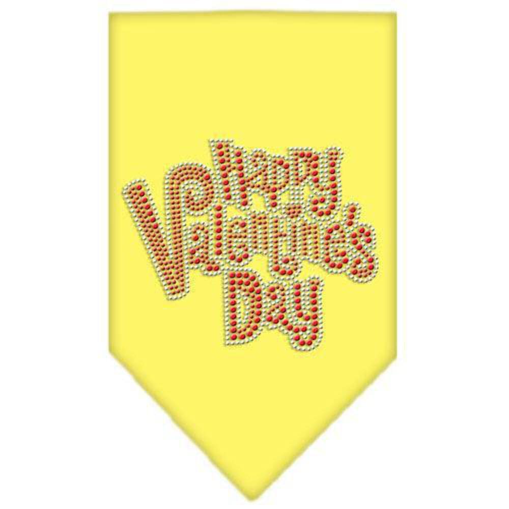 Mirage Pet Products Happy Valentines Day Rhinestone Bandana, Purple, Large